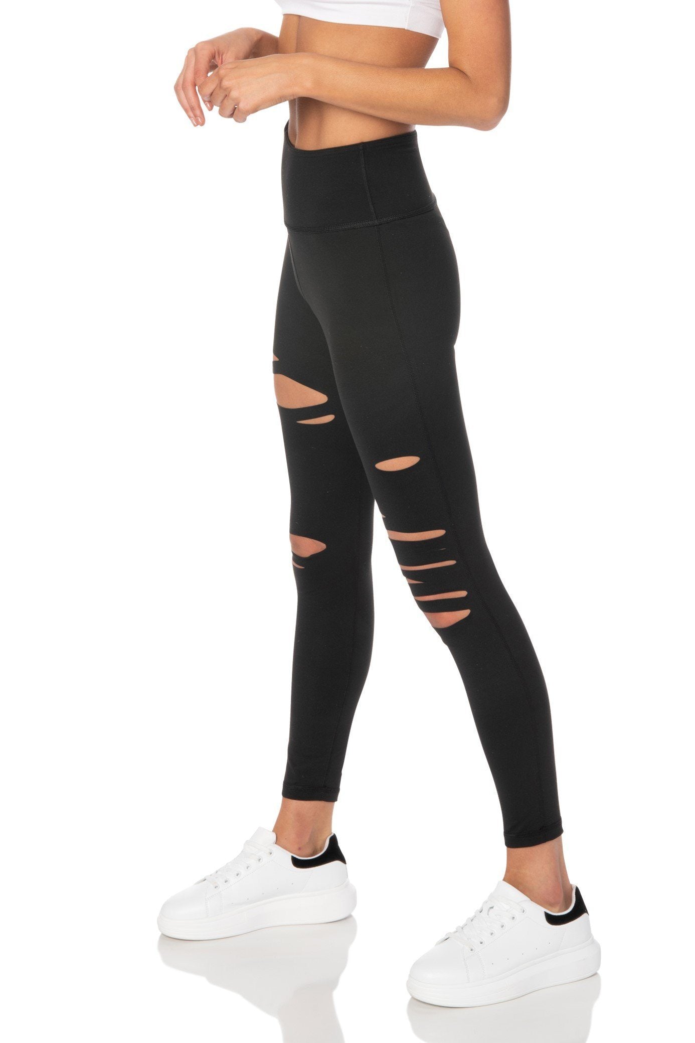 Black Highwaist Capri Leggings - Hypeach Active Bottoms HYPEACH 