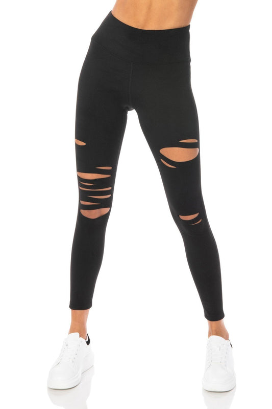 Black Highwaist Capri Leggings - Hypeach Active Bottoms HYPEACH 