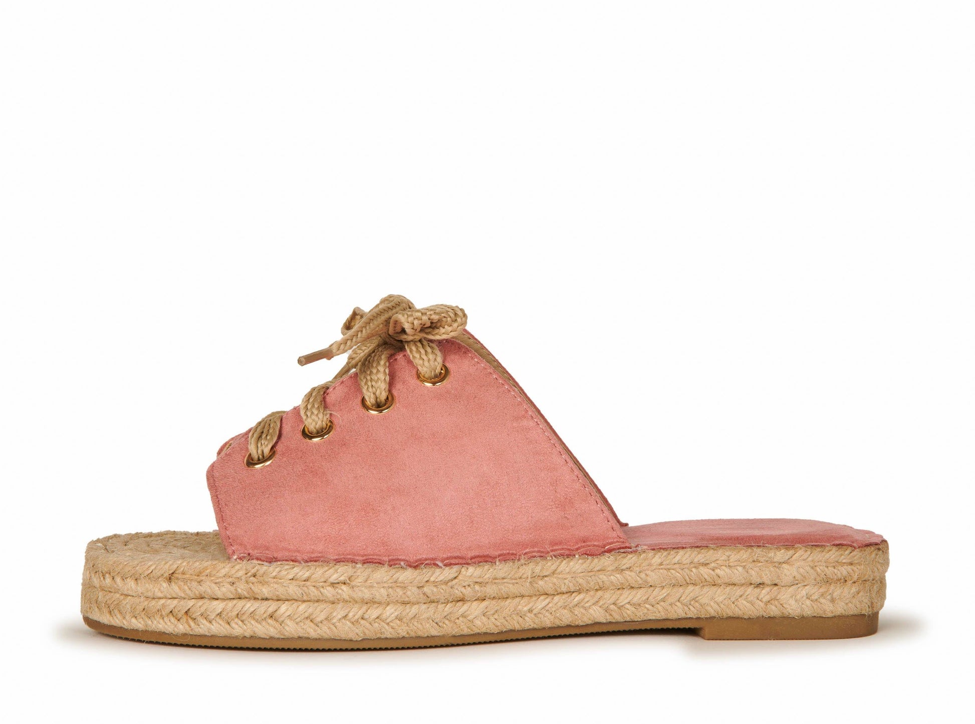 Boardwalk Lace Up Espadrille Pink Suede Shoes HYPEACH BOUTIQUE 