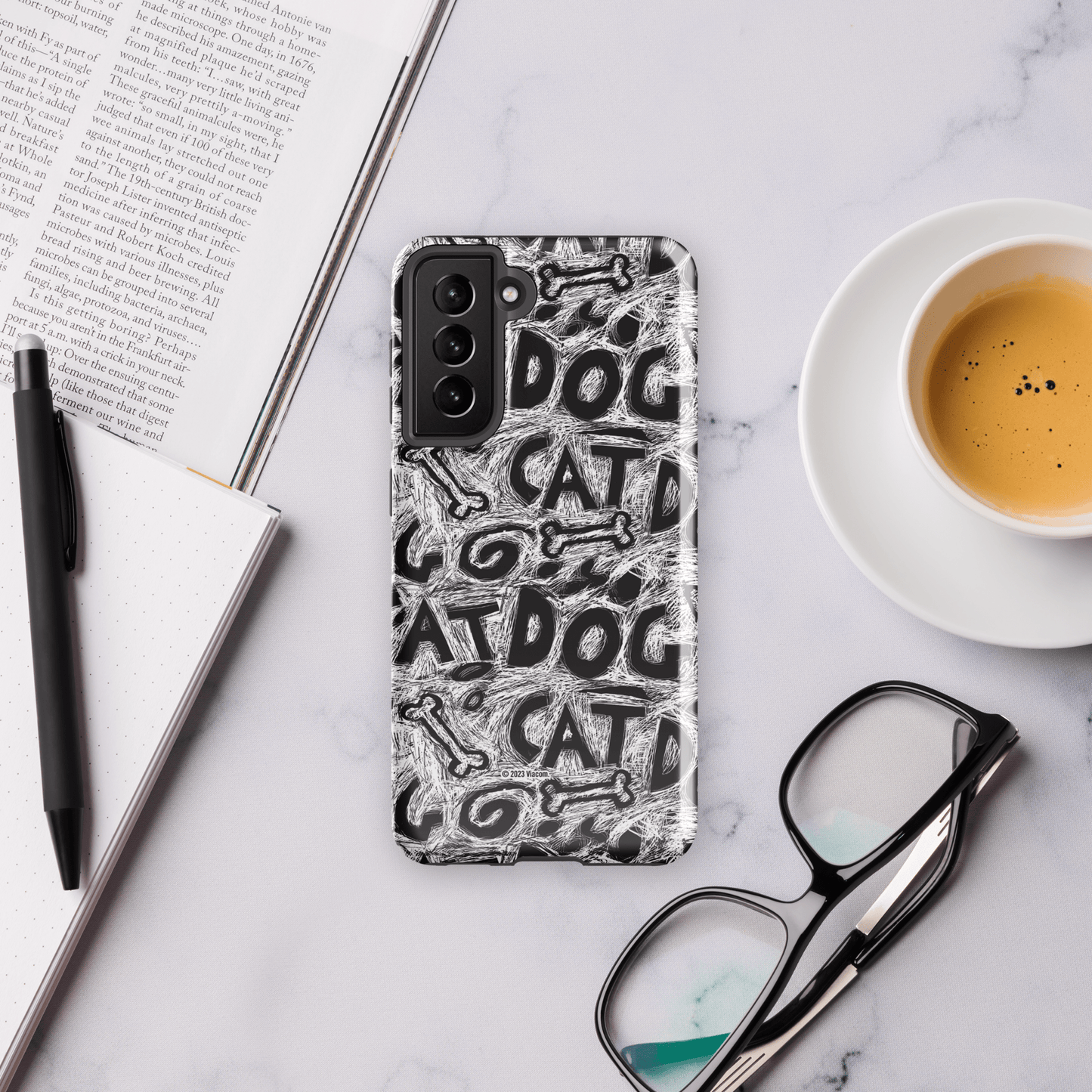 CatDog Scratch Pattern Tough Phone Case - Samsung