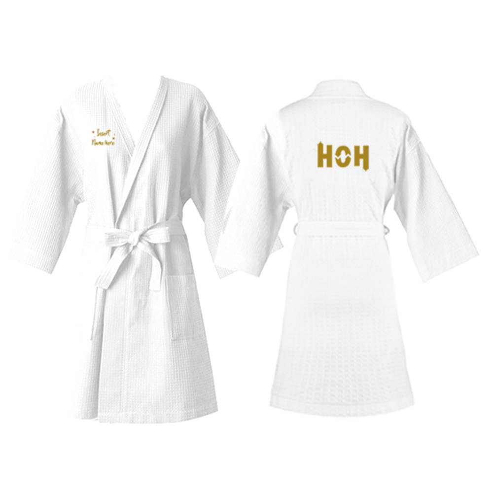 Celebrity Big Brother HOH Personalized Embroidered Waffle Robe