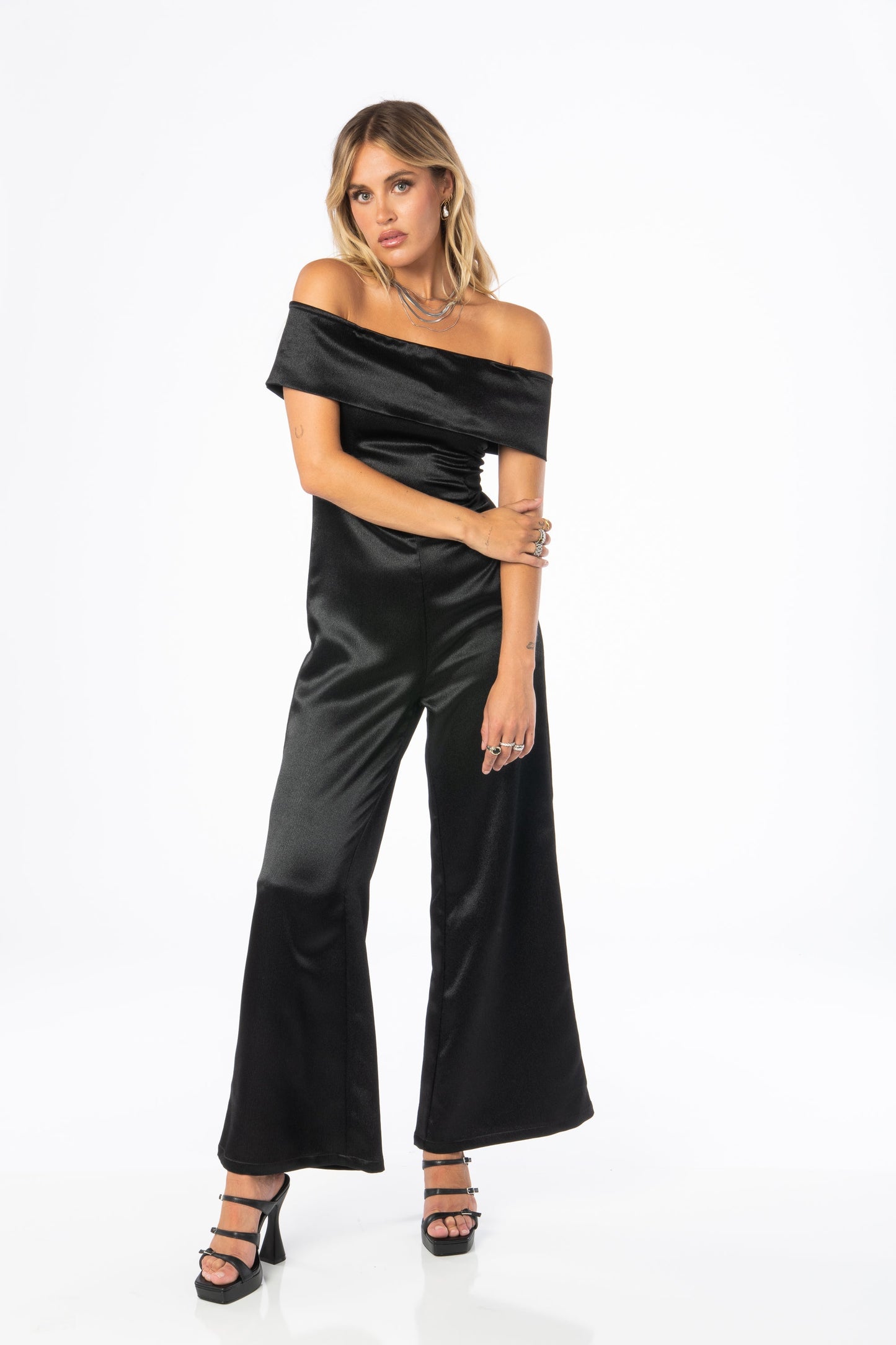 Chic Off Shoulder Black Jumpsuit Rompers & Jumpers HYPEACH BOUTIQUE 