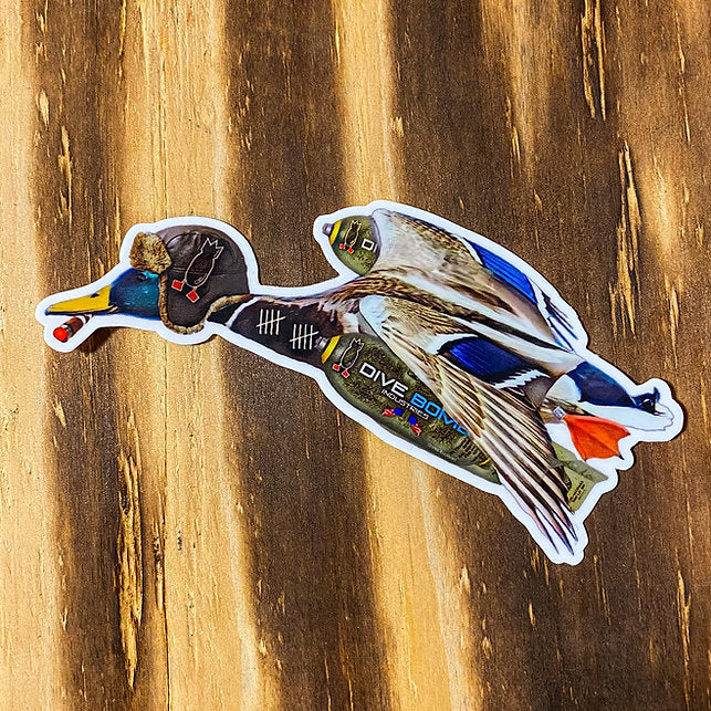 Bomber Mallard by Shawn Winstead, 5" Decal