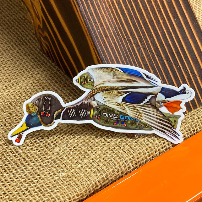 Bomber Mallard by Shawn Winstead, 5" Decal