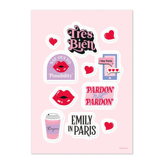 Emily in Paris Icons Sticker Sheet