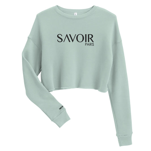 Emily in Paris Savoir Embroidered Crop Sweatshirt