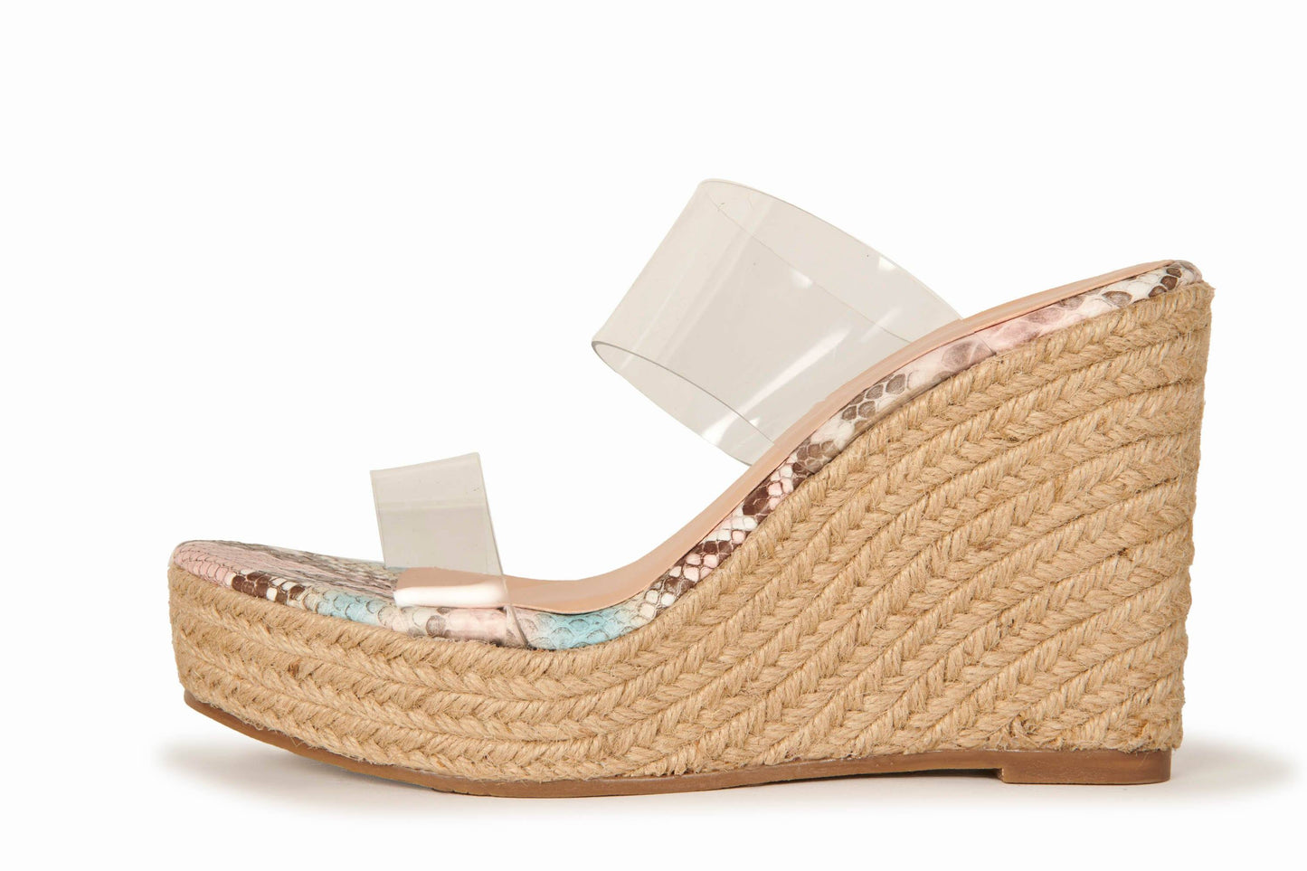 Espadrille Wedge Pastel Snakeprint Shoes HYPEACH BOUTIQUE 