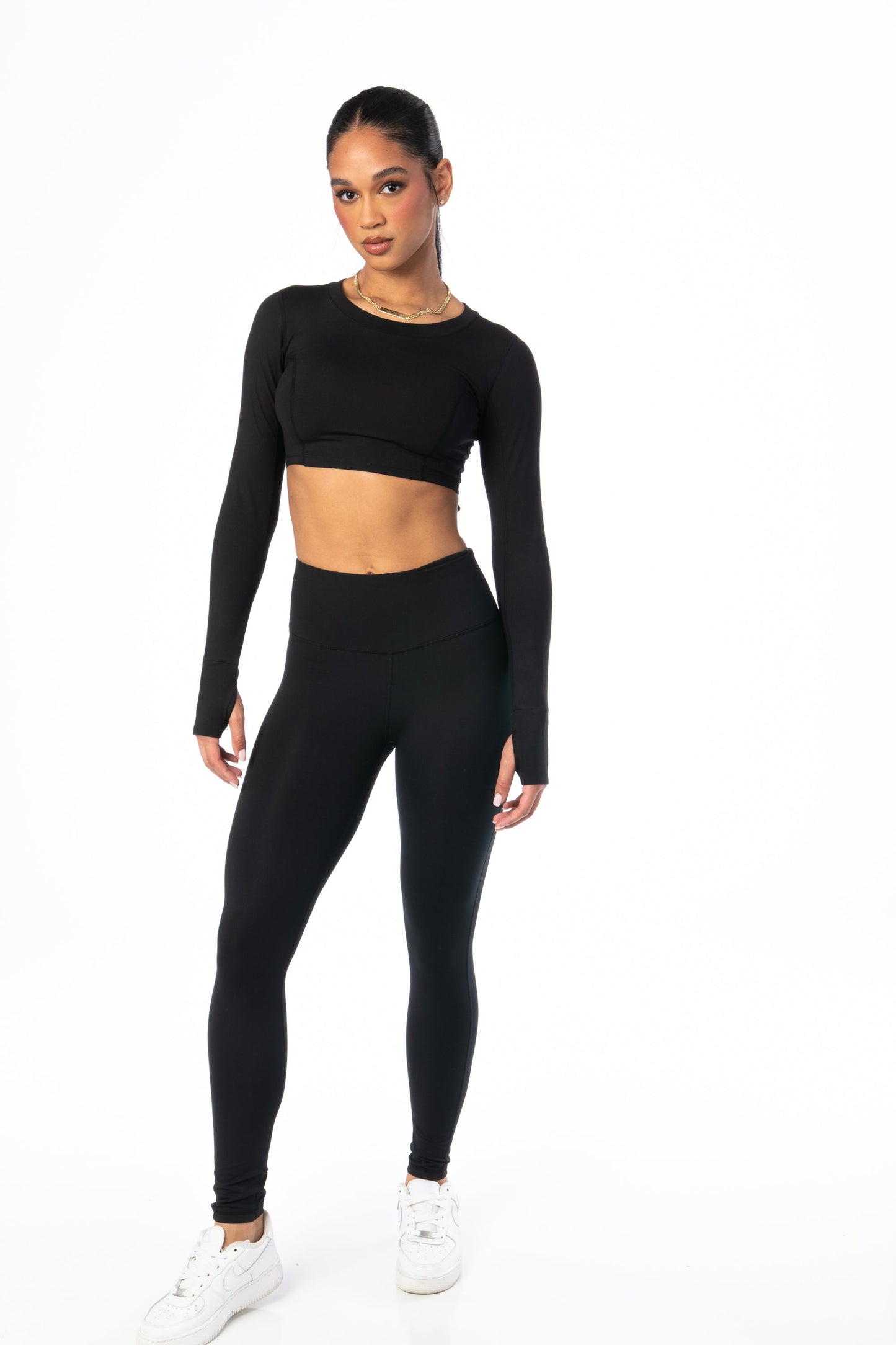 Essential Leggings Black Activewear HYPEACH BOUTIQUE 