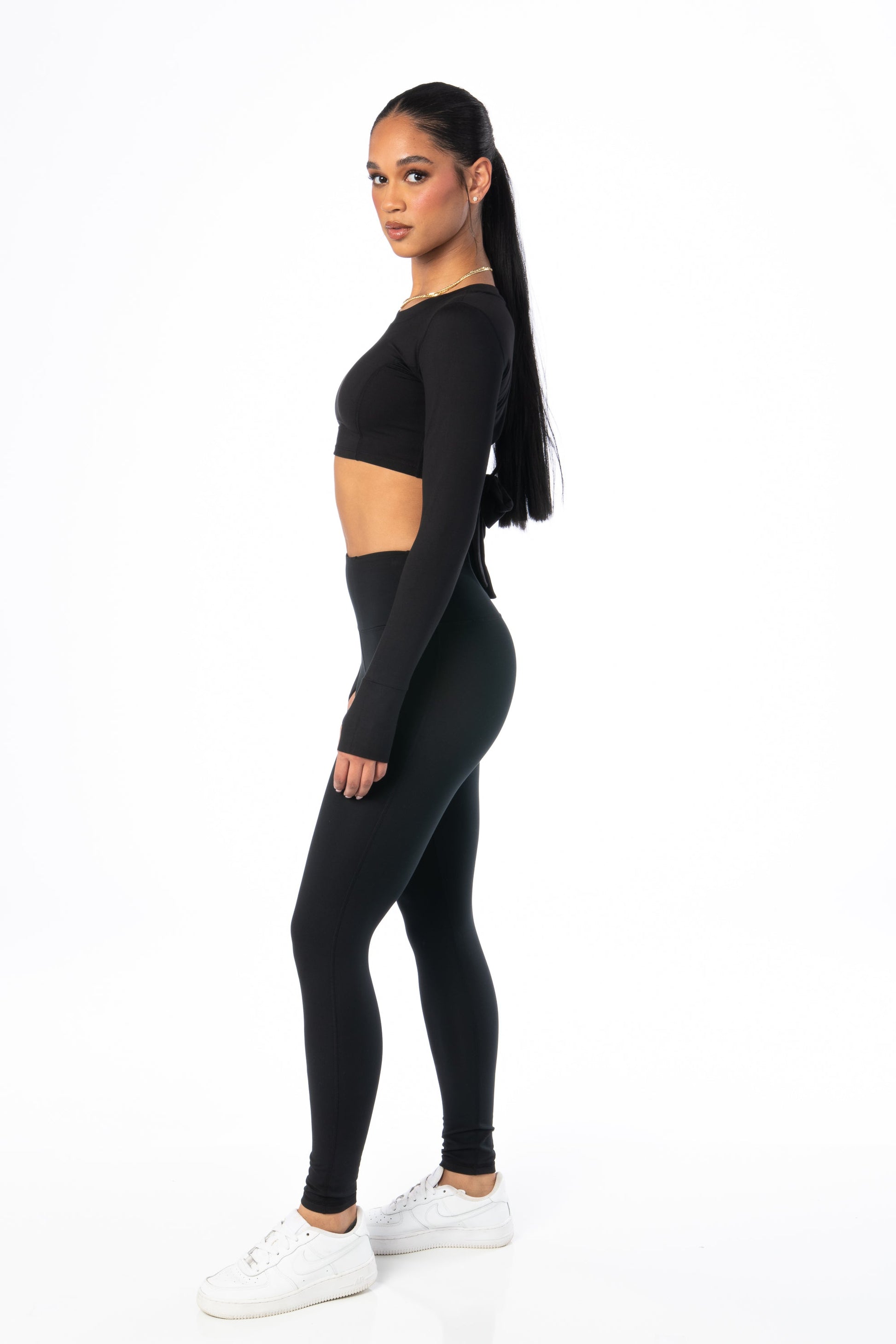 Essential Leggings Black Activewear HYPEACH BOUTIQUE 