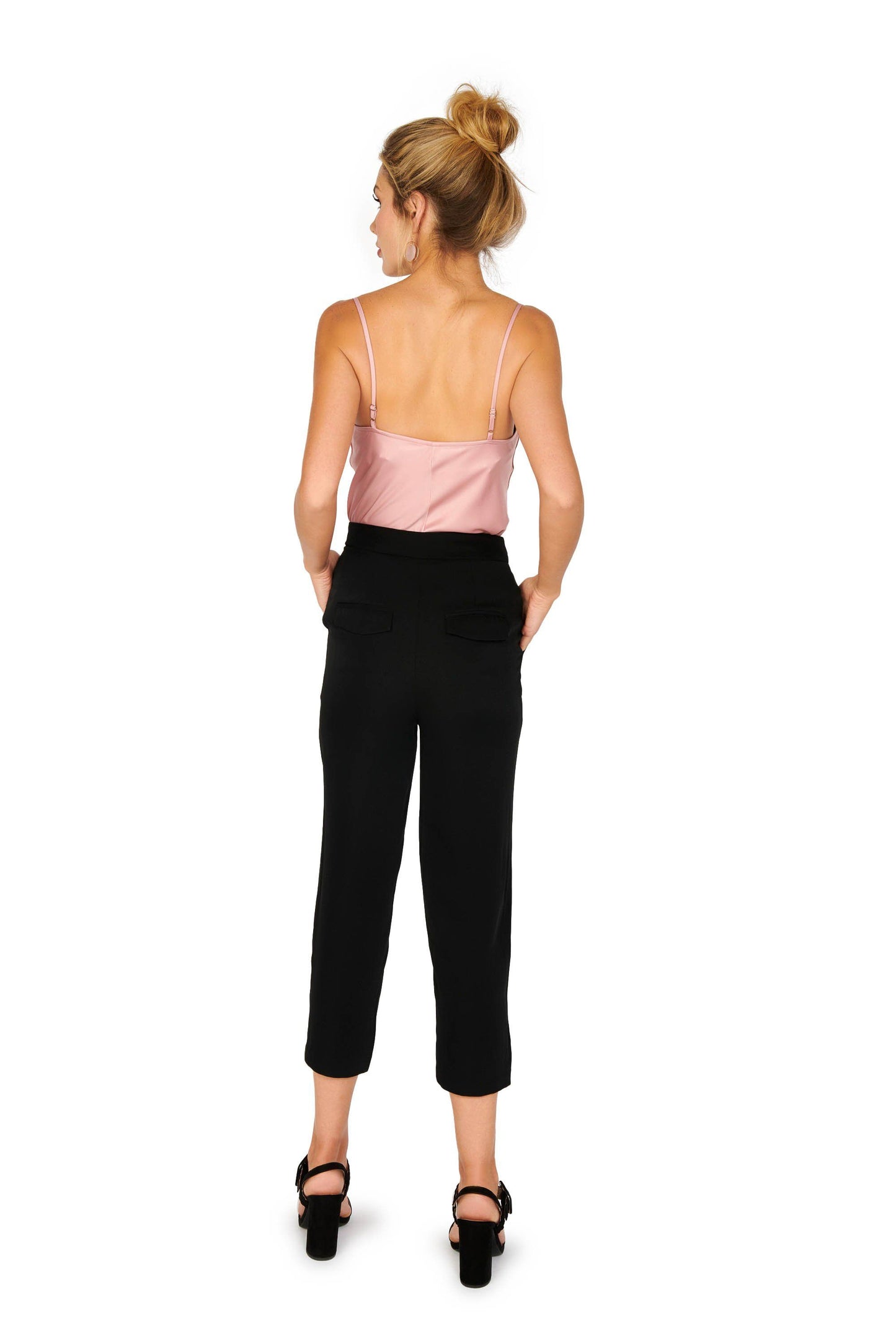 High Waist Cropped Trousers Bottoms HYPEACH BOUTIQUE 