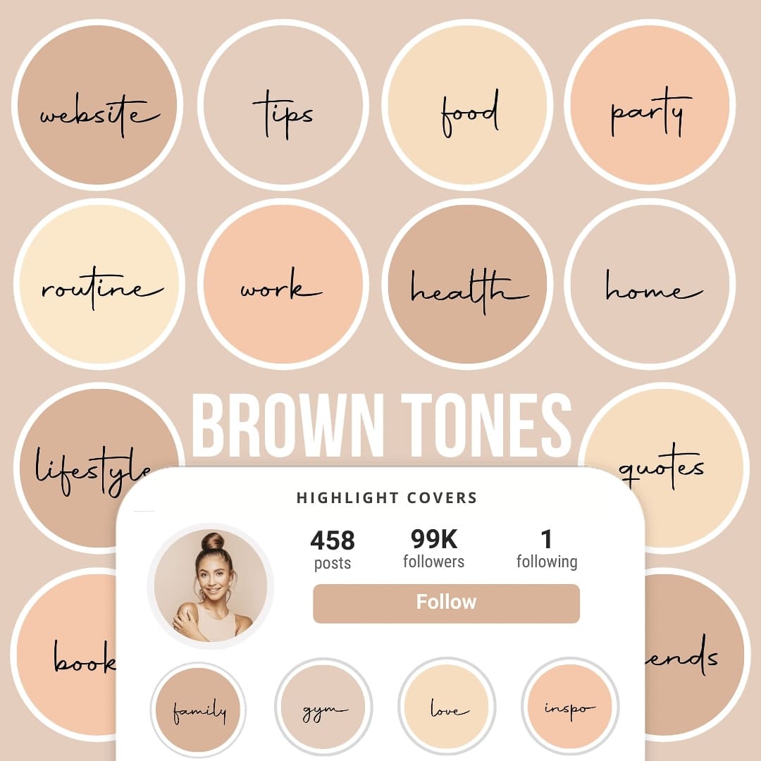 Ai-Optimized BROWN TONES IG HIGHLIGHT COVERS