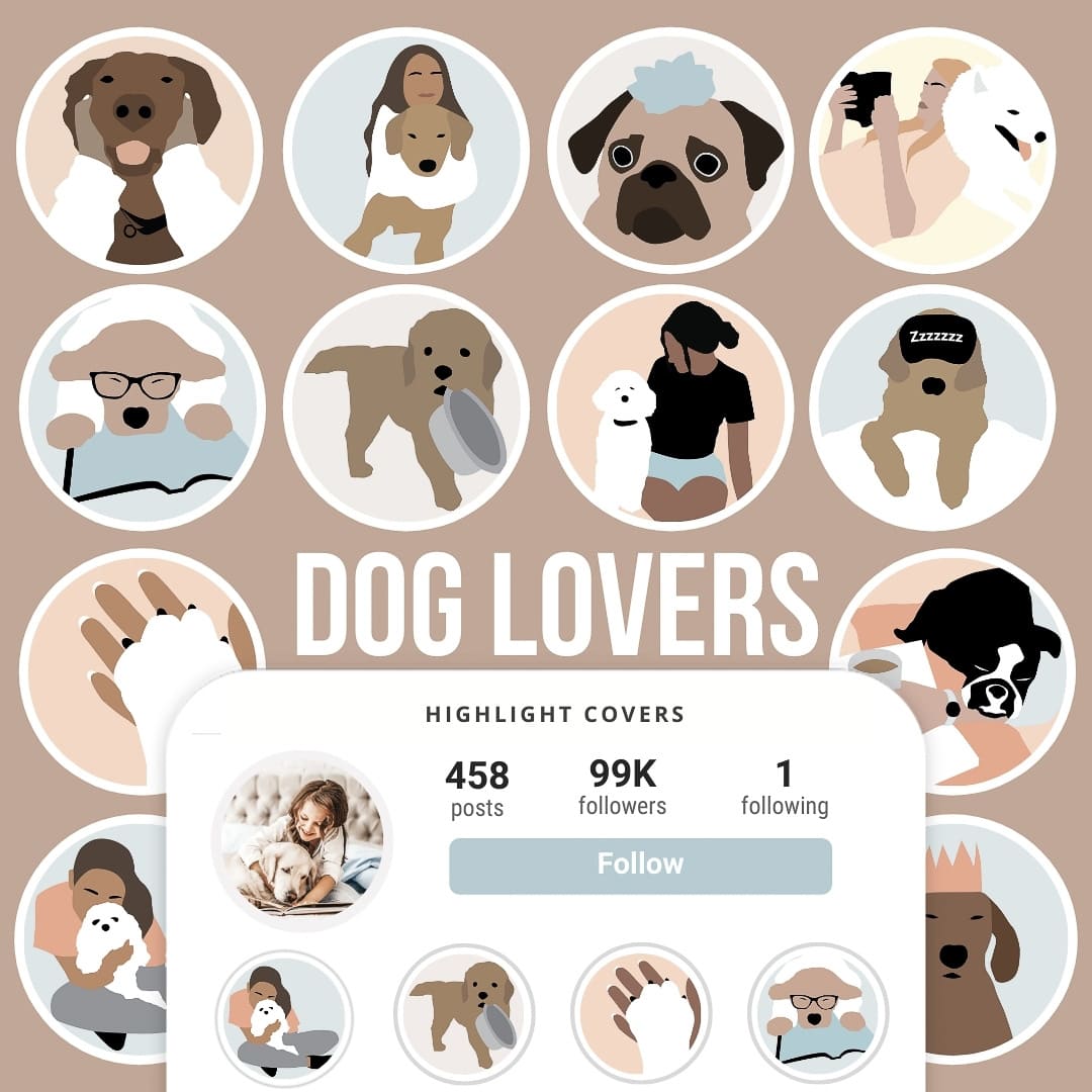 Ai-Optimized DOG LOVERS IG HIGHLIGHT COVERS