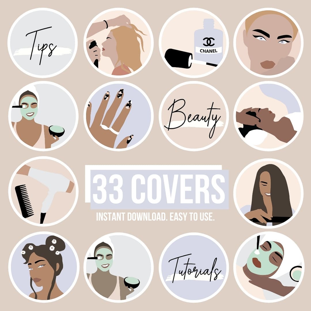 Ai-Optimized BEAUTY IG HIGHLIGHT COVERS