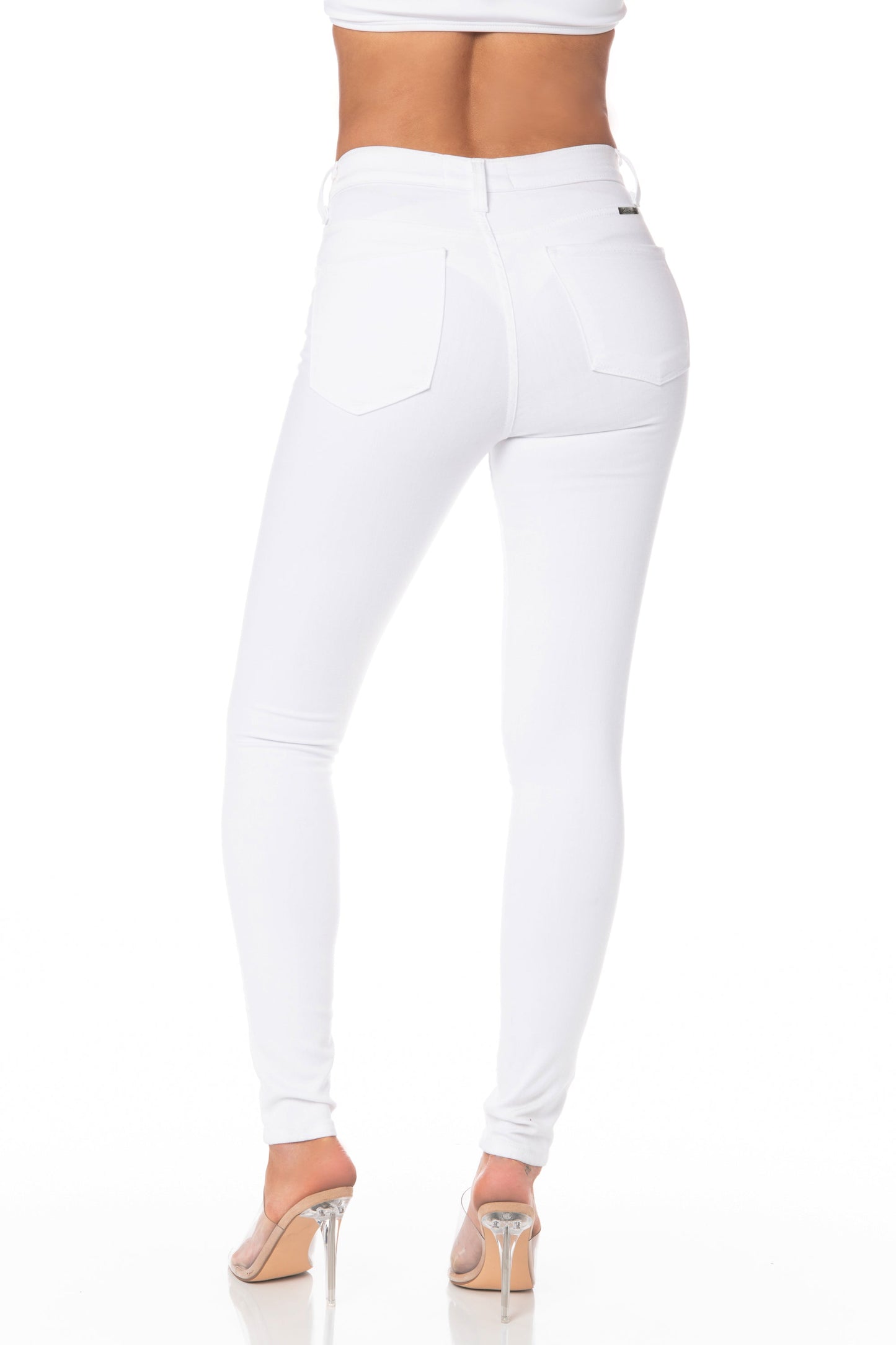 Kancan Denim White High Rise Super Skinny Jeans Denim HYPEACH BOUTIQUE 