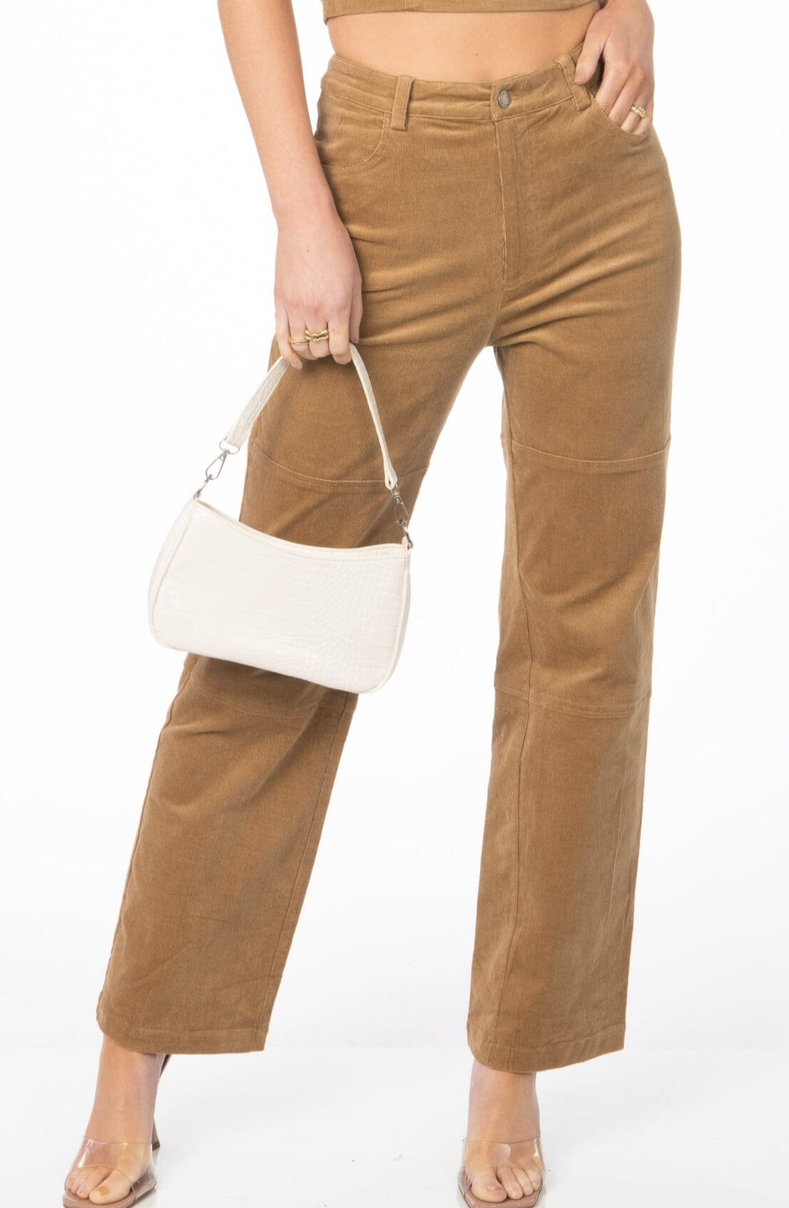 La Cienega Brown Corduroy Pants Bottoms HYPEACH 