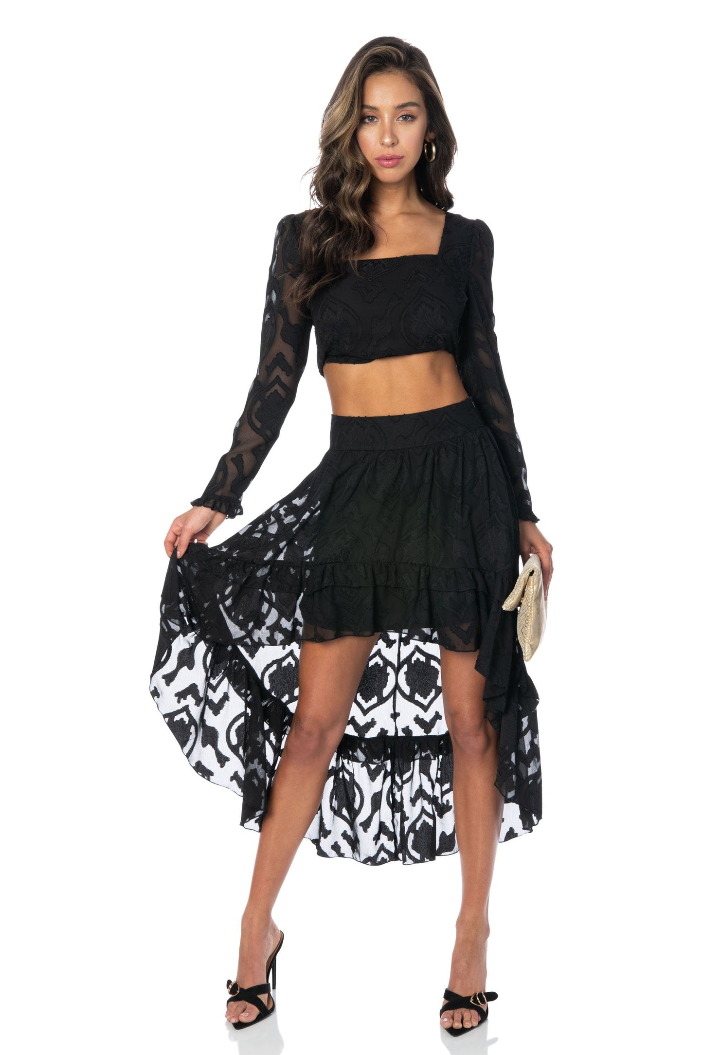 La Jolla Nights Black Blouse Tops HYPEACH BOUTIQUE 