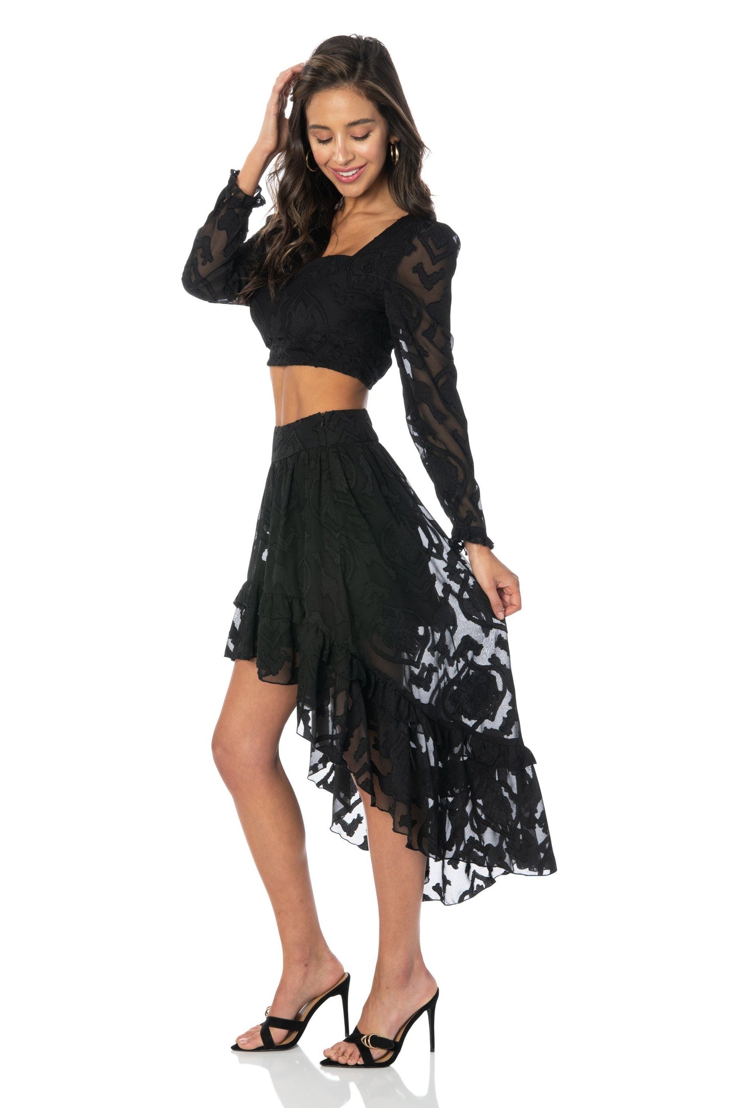 La Jolla Nights Black Blouse Tops HYPEACH BOUTIQUE 