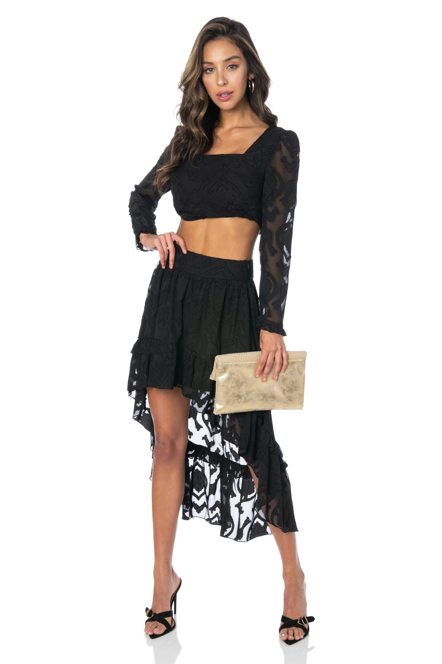 La Jolla Nights Black Blouse Tops HYPEACH BOUTIQUE 