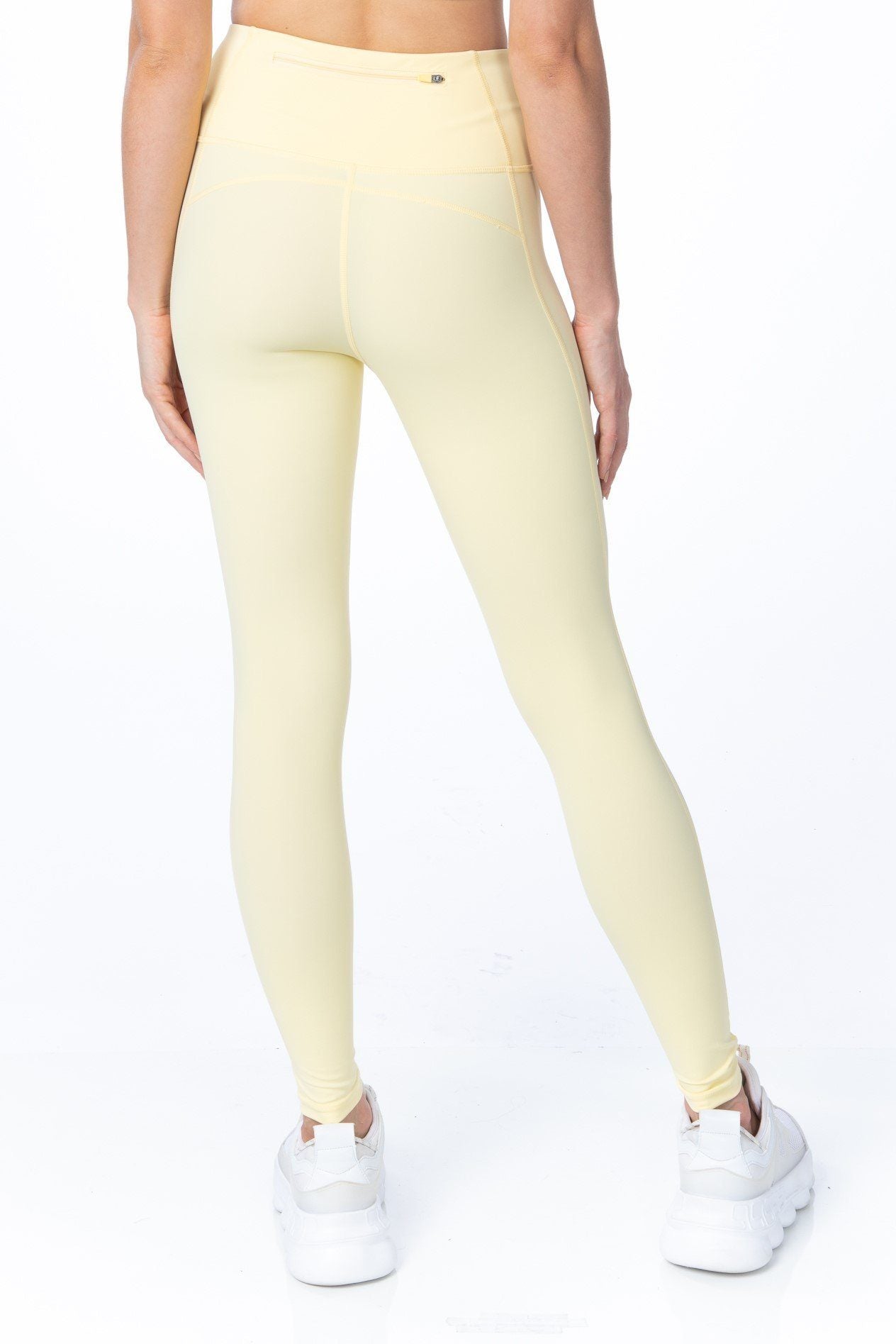 Light Yellow High Waist Leggings - Hypeach Active Activewear HYPEACH BOUTIQUE 