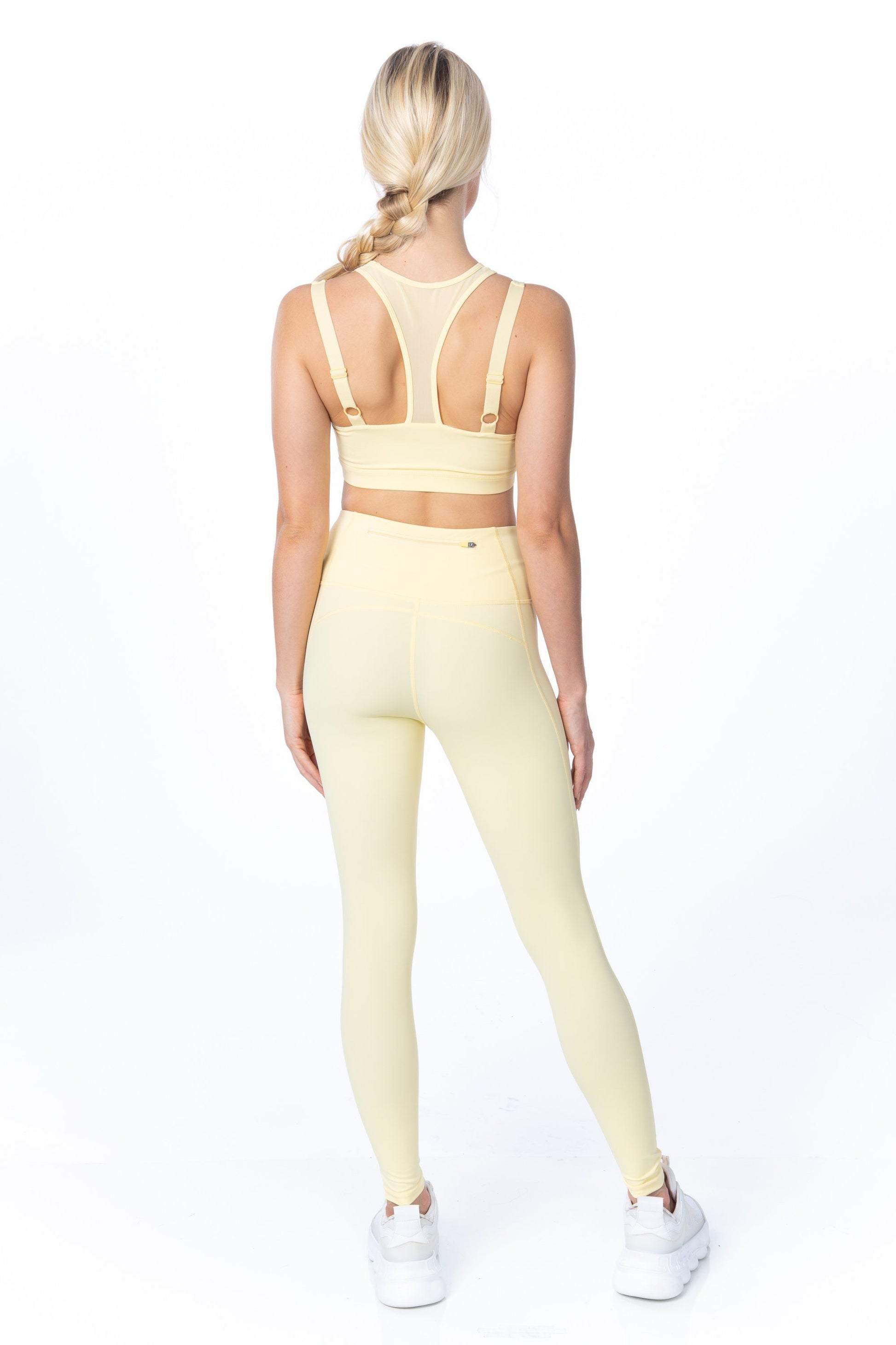 Light Yellow High Waist Leggings - Hypeach Active Activewear HYPEACH BOUTIQUE 