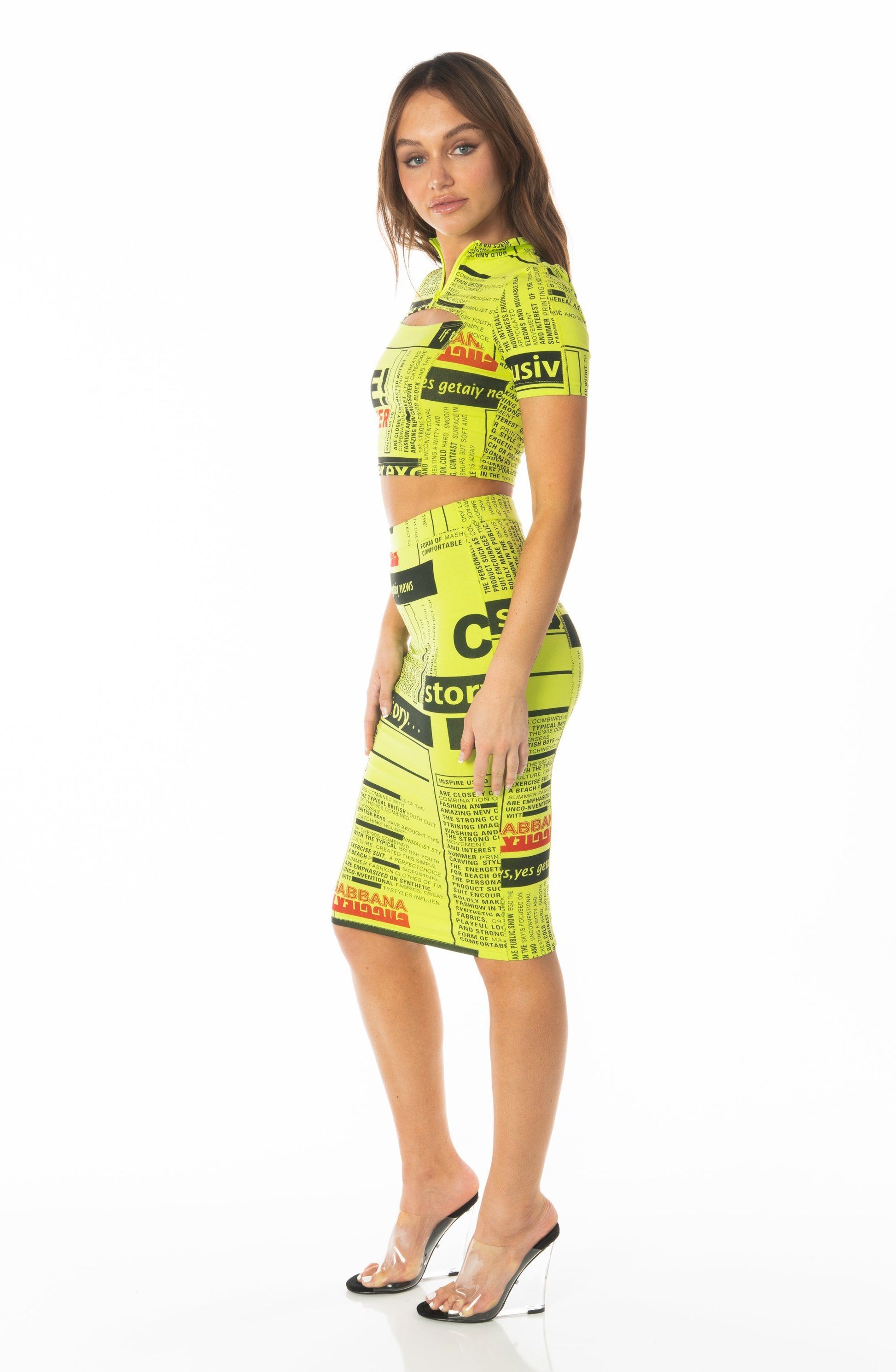 Manhattan Neon Bodycon Top Sets HYPEACH BOUTIQUE 