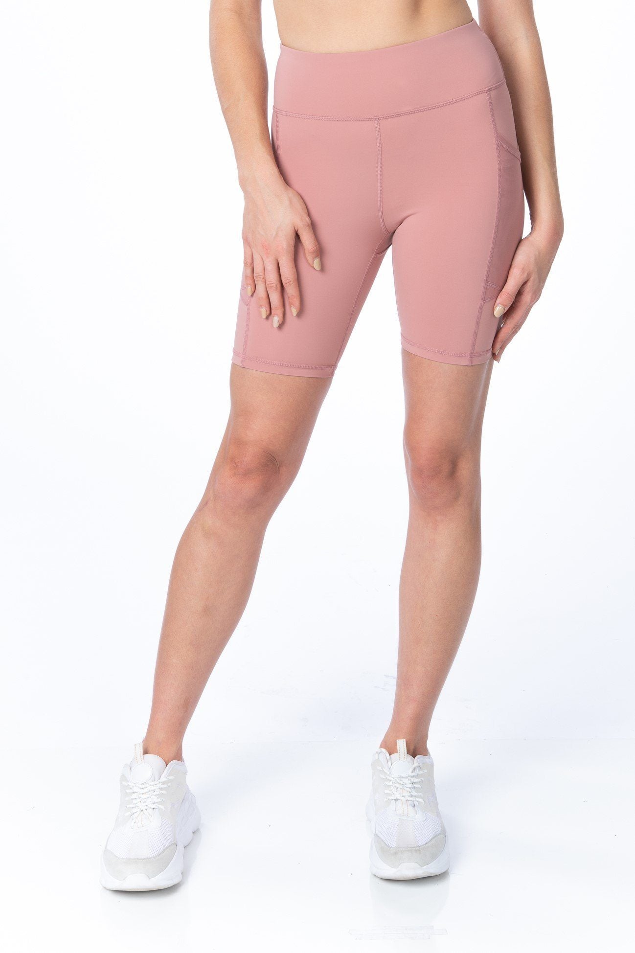 Mauve High Waist Biker Shorts - Hypeach Active Activewear HYPEACH BOUTIQUE 