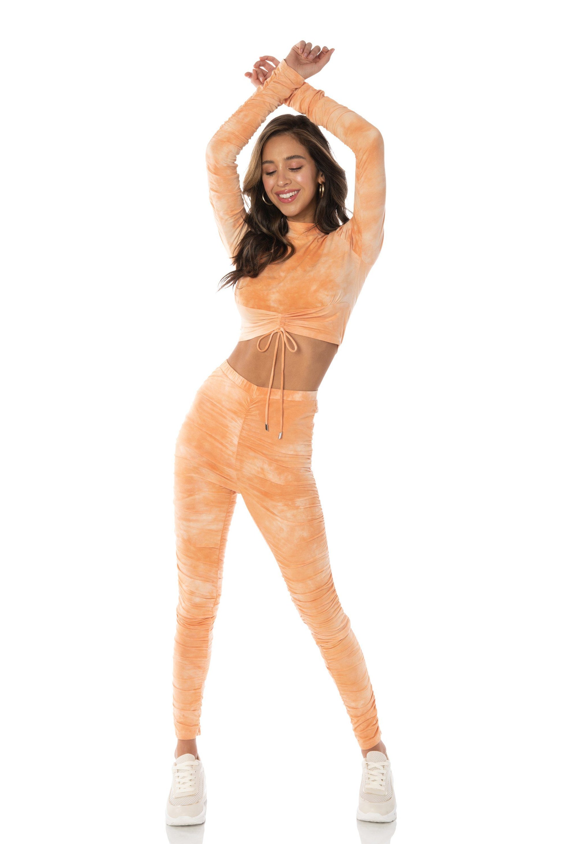 Orange Crush Leggings Bottoms HYPEACH 