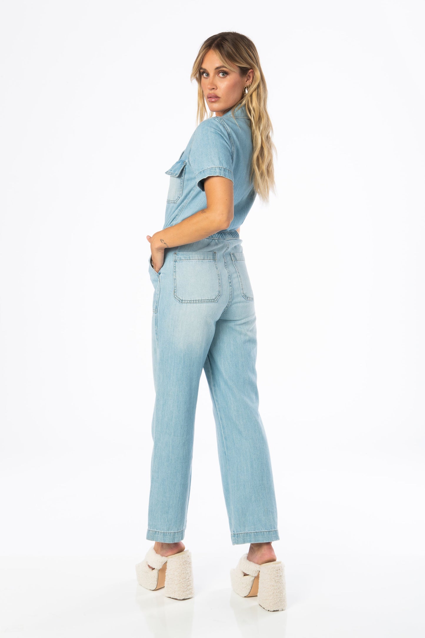 Pacific Coast Utility Denim Jumpsuit Denim HYPEACH BOUTIQUE 