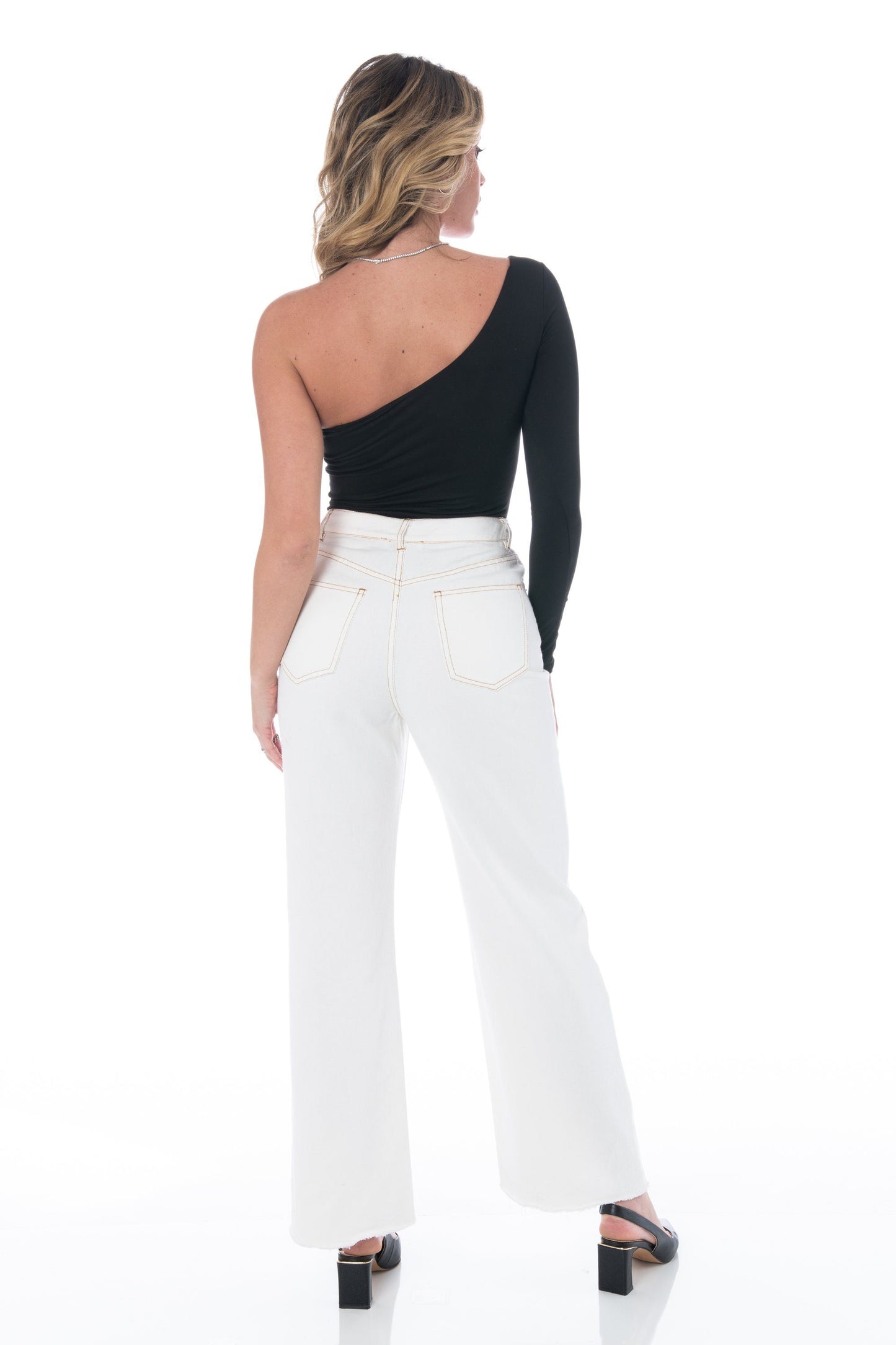 Papaya Relaxed Fit High Rise Off White Jeans Denim HYPEACH BOUTIQUE 