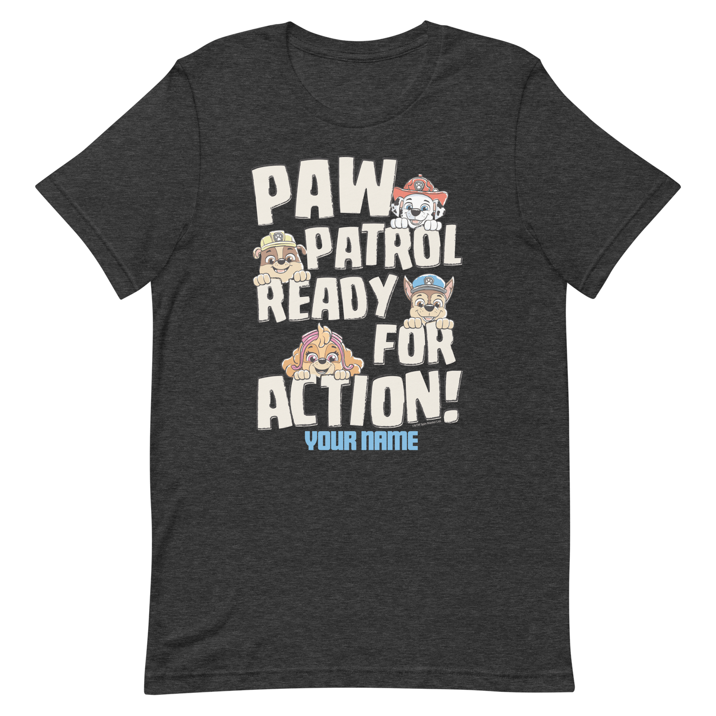 PAW Patrol Ready For Action Personalized Adult Short Sleeve T-Shirt