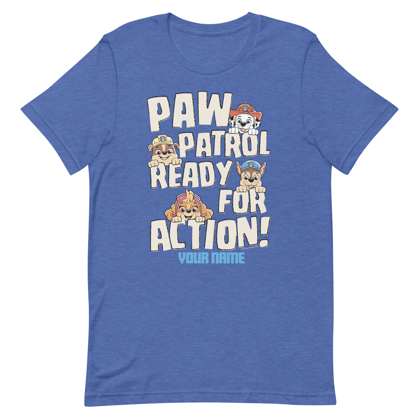 PAW Patrol Ready For Action Personalized Adult Short Sleeve T-Shirt