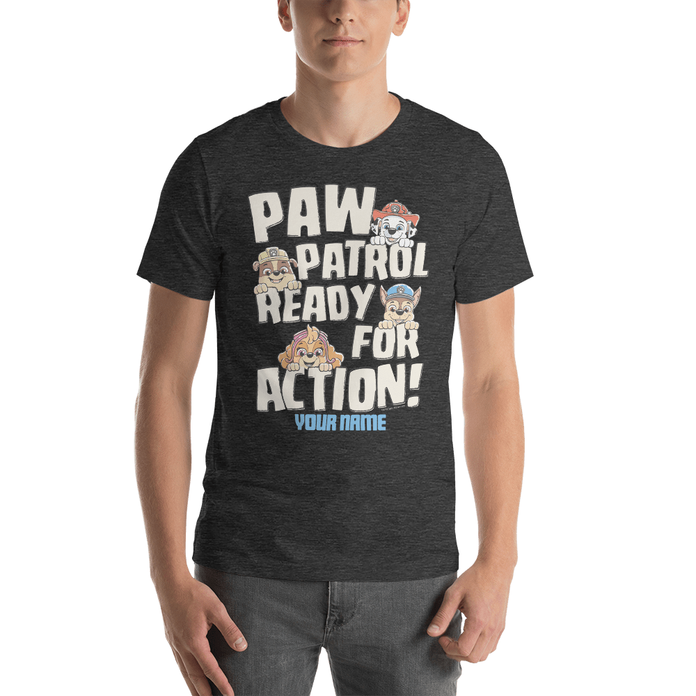 PAW Patrol Ready For Action Personalized Adult Short Sleeve T-Shirt