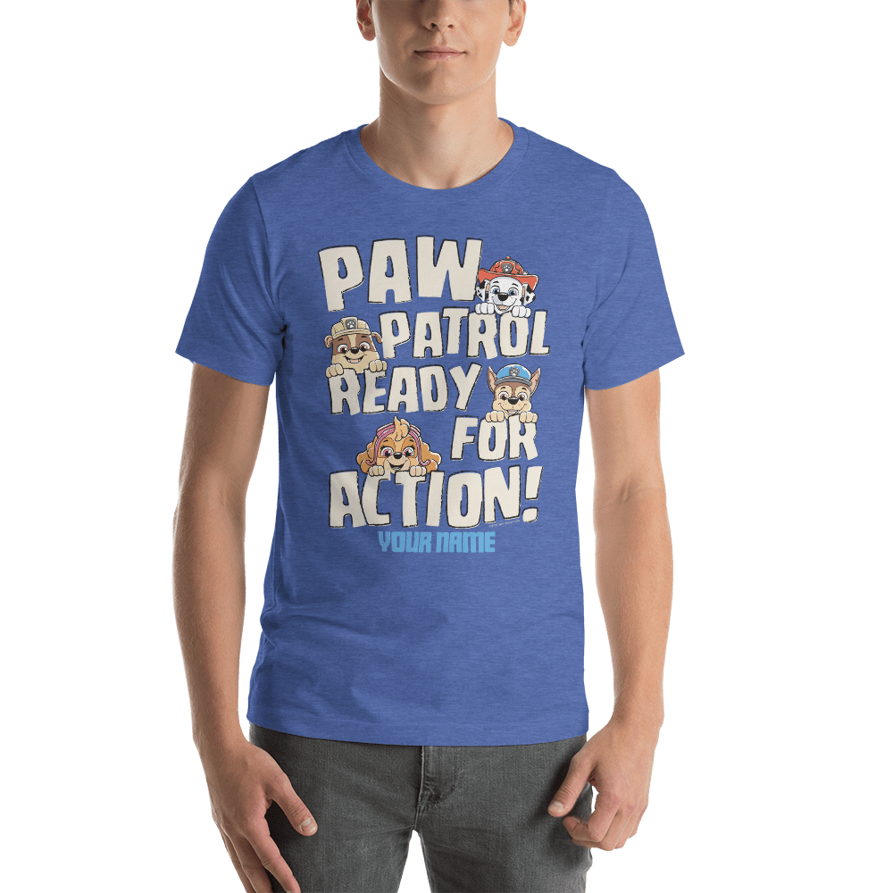 PAW Patrol Ready For Action Personalized Adult Short Sleeve T-Shirt