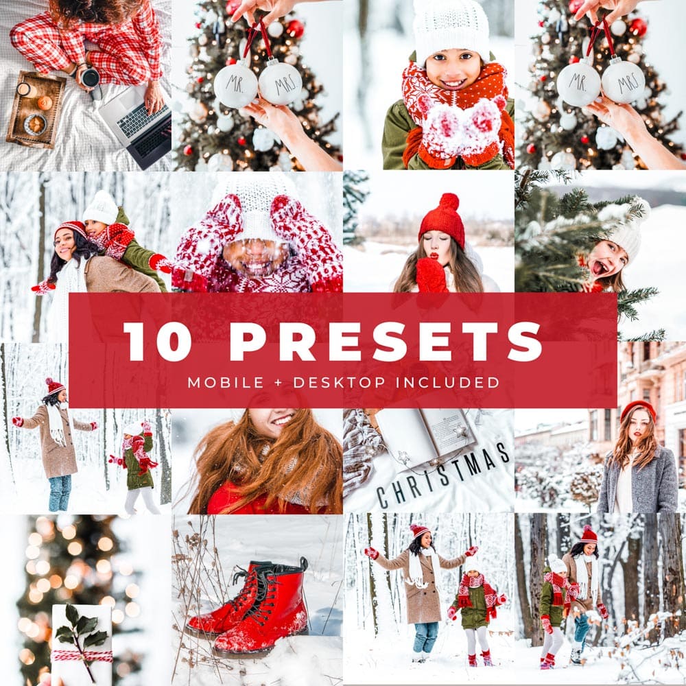 Ai-Optimized WHITE CHRISTMAS LIGHTROOM PRESETS