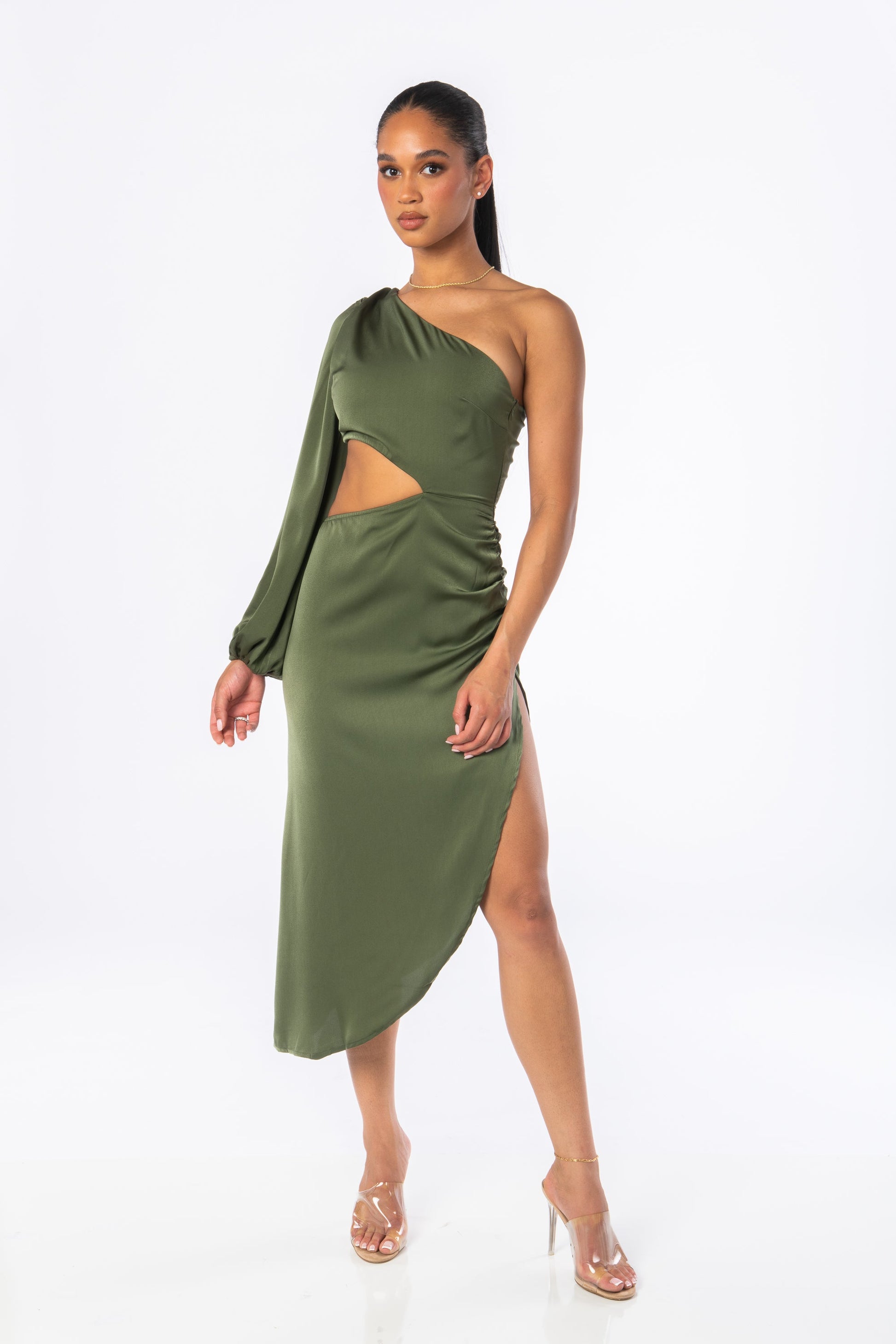 Rio Asymmetrical Cutout Midi Dresses HYPEACH BOUTIQUE 