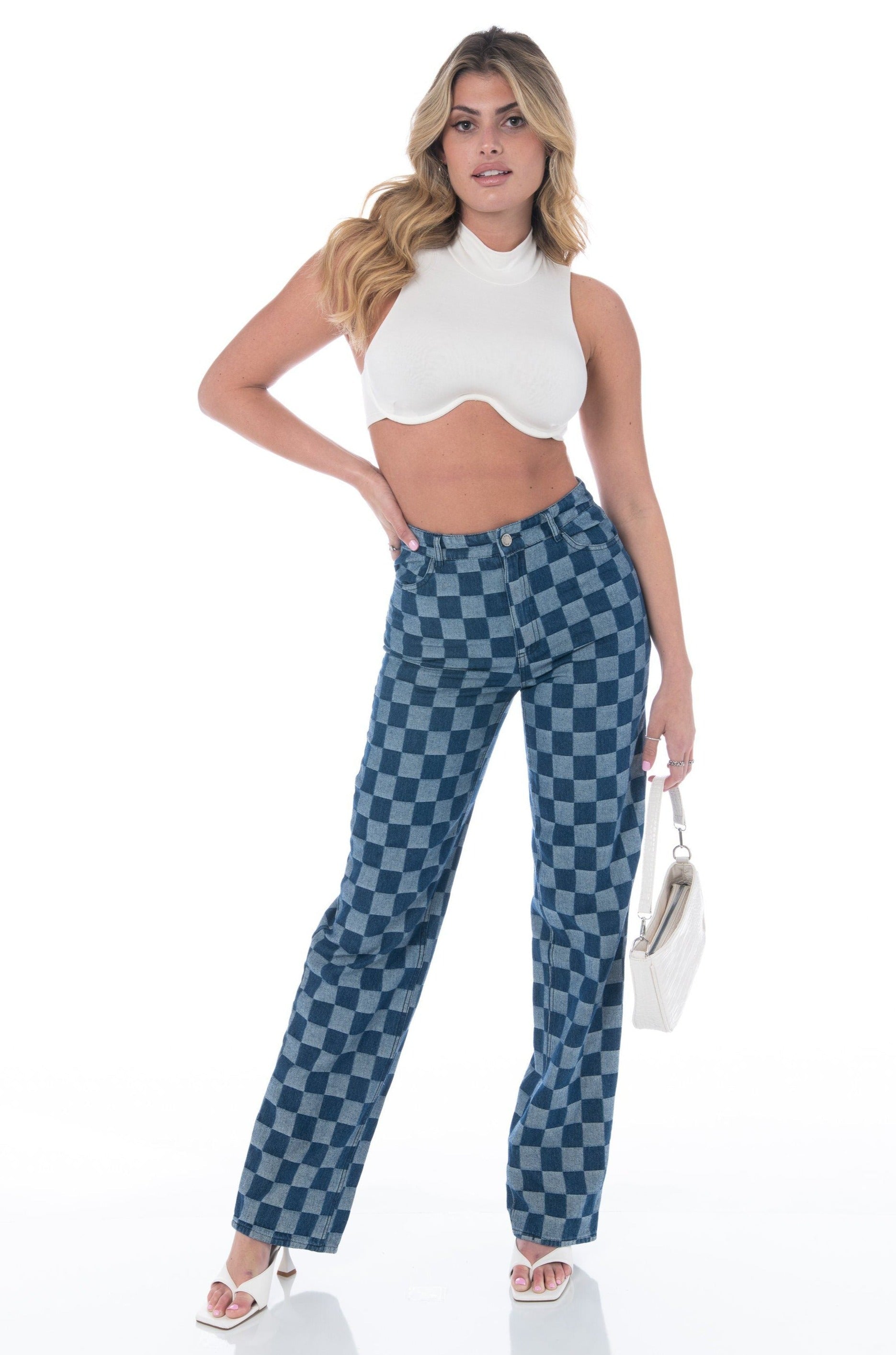 SoCal Checkered Denim Denim HYPEACH BOUTIQUE 