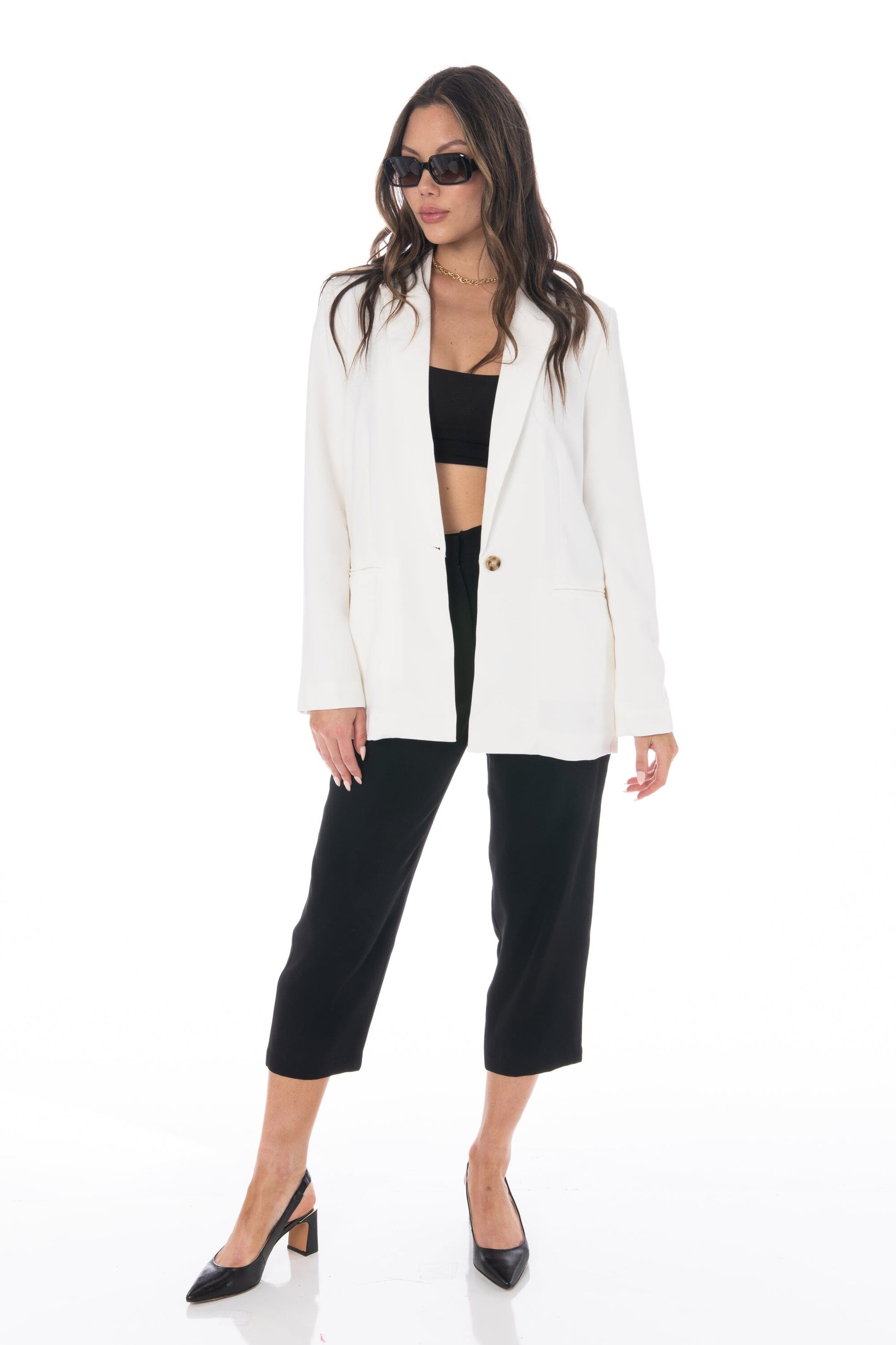 South Coast White Blazer Outerwear HYPEACH BOUTIQUE 