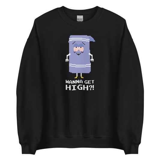 South Park Towelie Wanna Get High Fleece Crewneck Sweatshirt