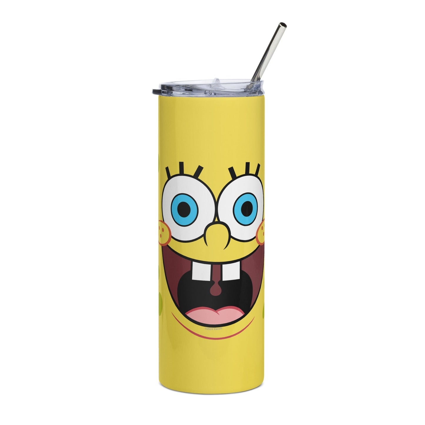 SpongeBob Squarepants Big Face Stainless Steel Tumbler with Straw