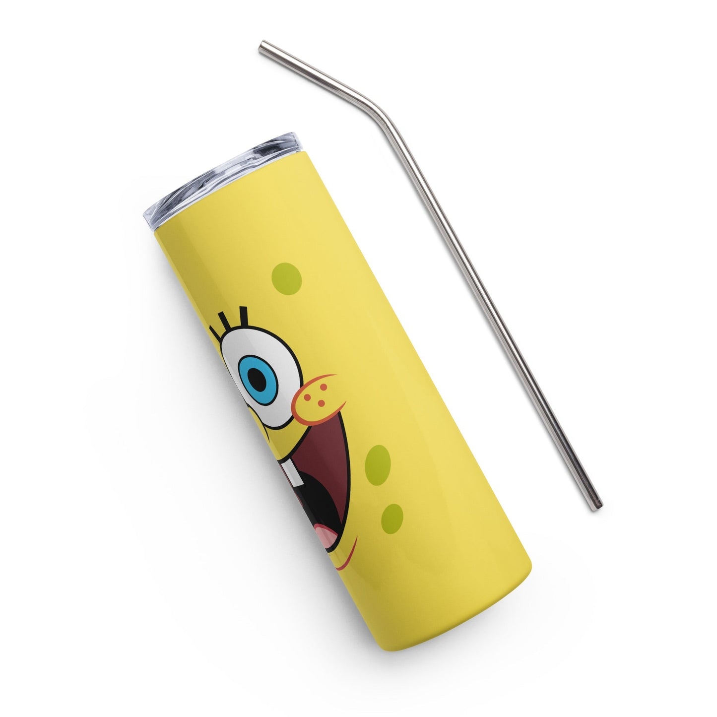 SpongeBob Squarepants Big Face Stainless Steel Tumbler with Straw