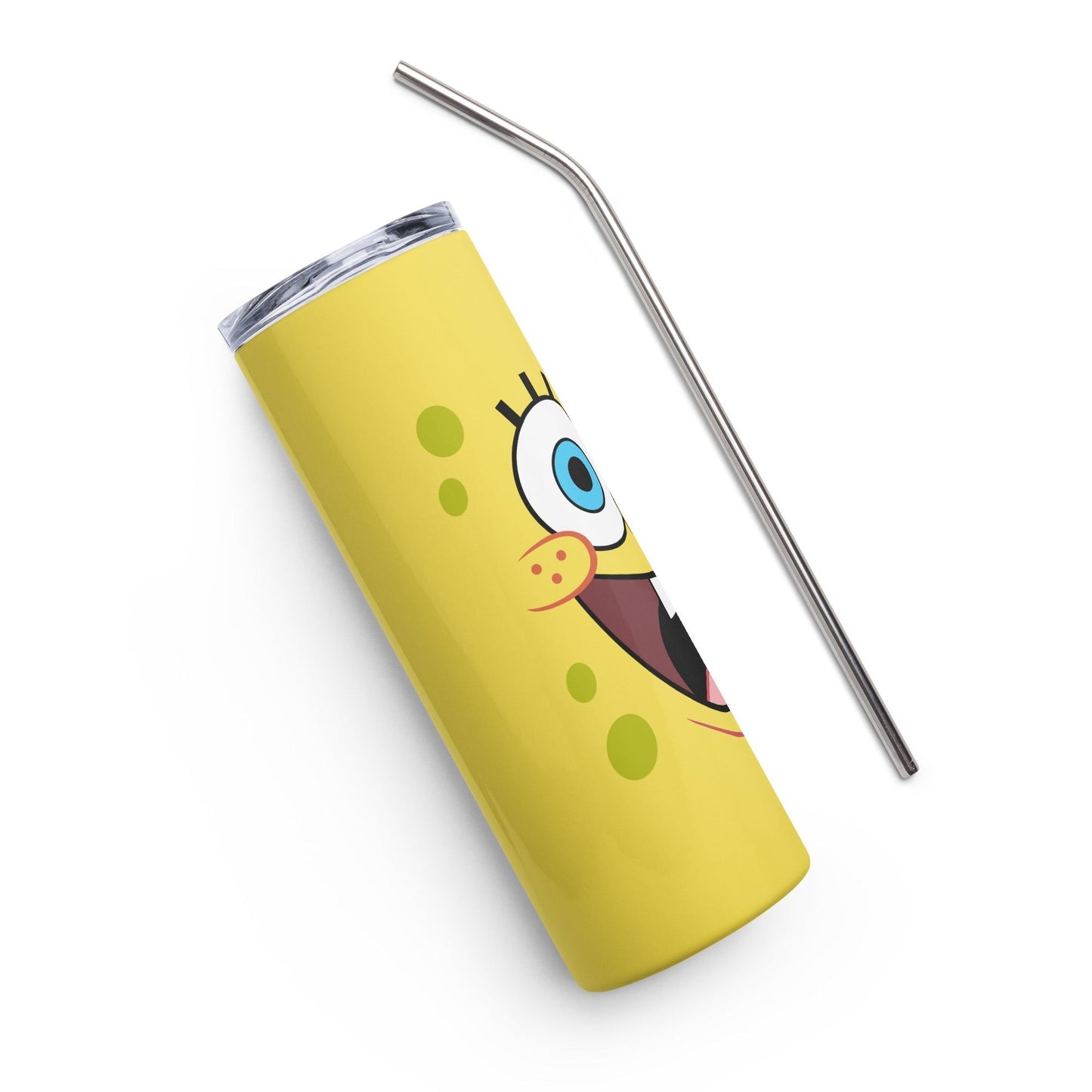 SpongeBob Squarepants Big Face Stainless Steel Tumbler with Straw