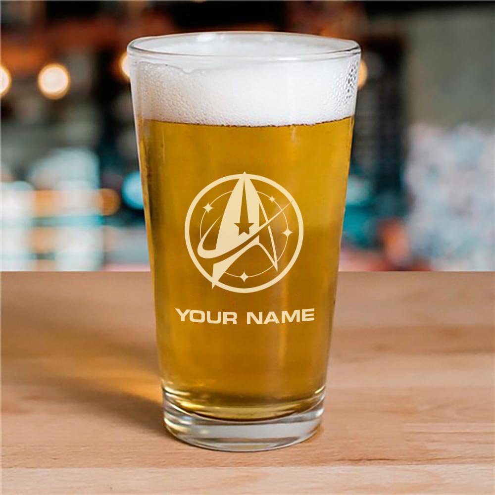 Star Trek: Discovery Starfleet Command Personalized Pint Glass