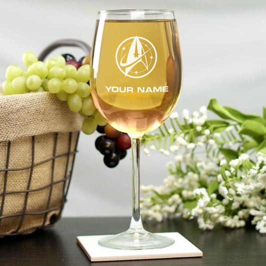 Star Trek: Discovery Starfleet Command Personalized Wine Glass