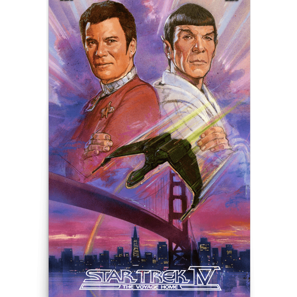 Star Trek IV: The Voyage Home Kirk & Spock Premium Satin Poster