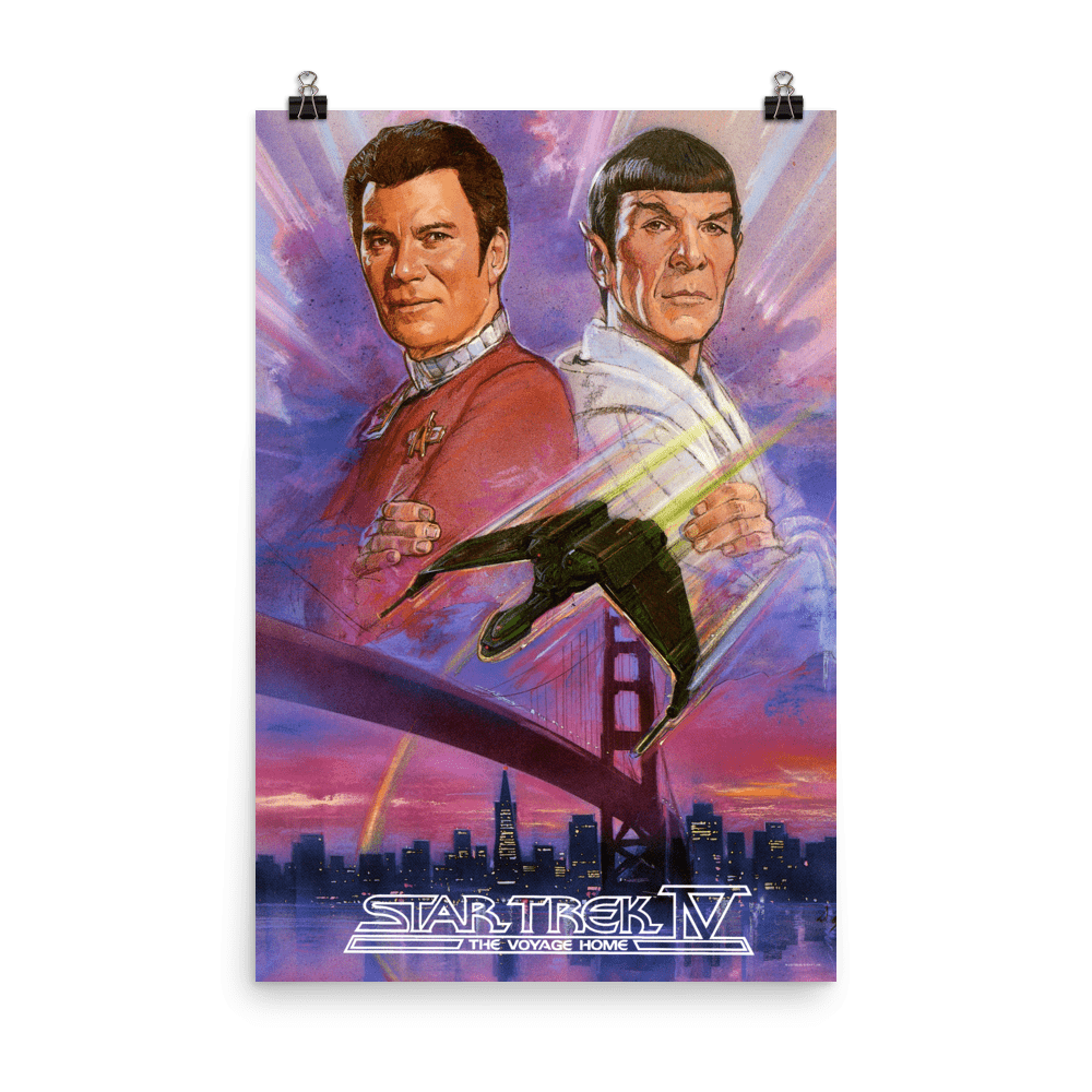 Star Trek IV: The Voyage Home Kirk & Spock Premium Satin Poster