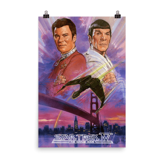 Star Trek IV: The Voyage Home Kirk & Spock Premium Satin Poster