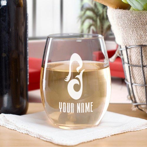 Star Trek: Picard La Sirena Personalized Laser Engraved Stemless Wine Glass