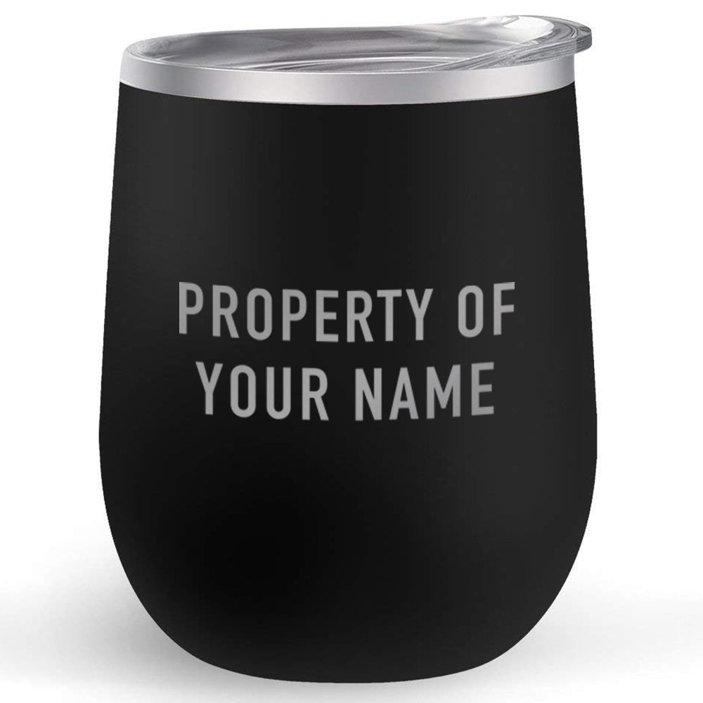 Star Trek: Picard Property of Personalized Double Sided 12 oz Stainless Steel Wine Tumbler