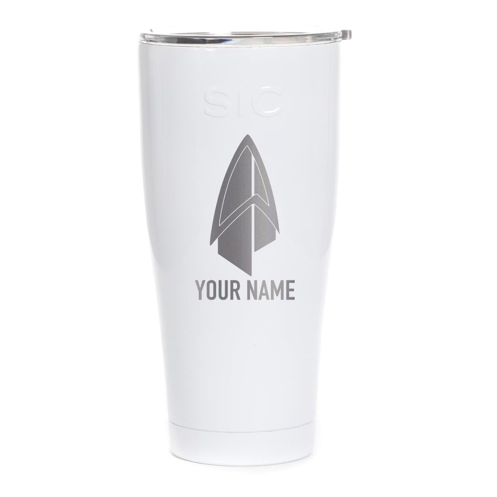 Star Trek: Picard Starfleet Badge Personalized Laser Engraved SIC Tumbler