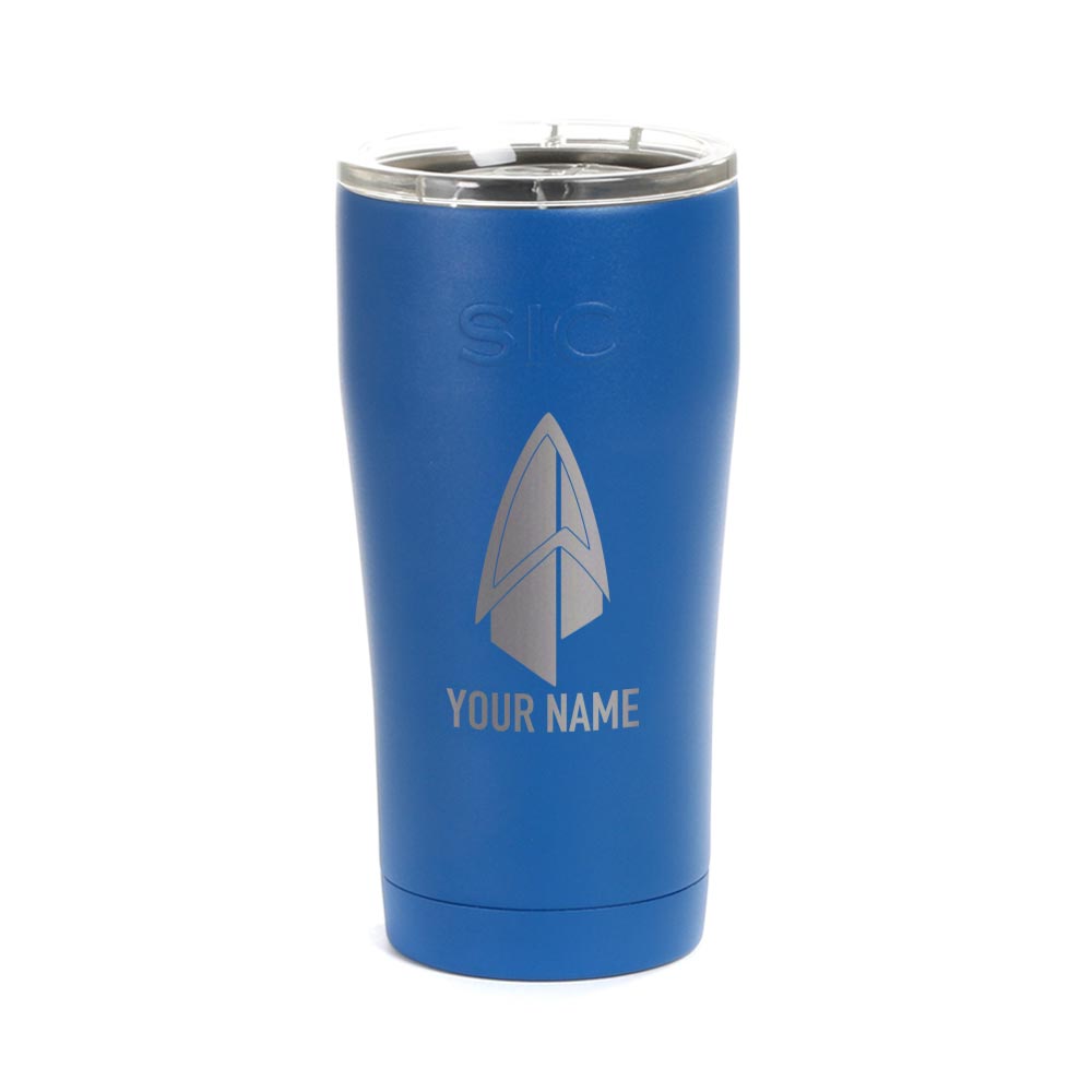 Star Trek: Picard Starfleet Badge Personalized Laser Engraved SIC Tumbler